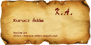 Kurucz Ádám névjegykártya
