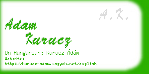 adam kurucz business card